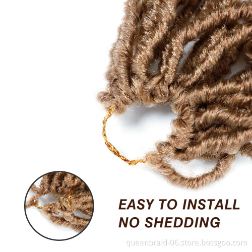 Nu Faux Locs Crochet Braids Hair 14 Inch 100% Fiber Synthetic Hair African Roots Hair Extensions 21 Strands